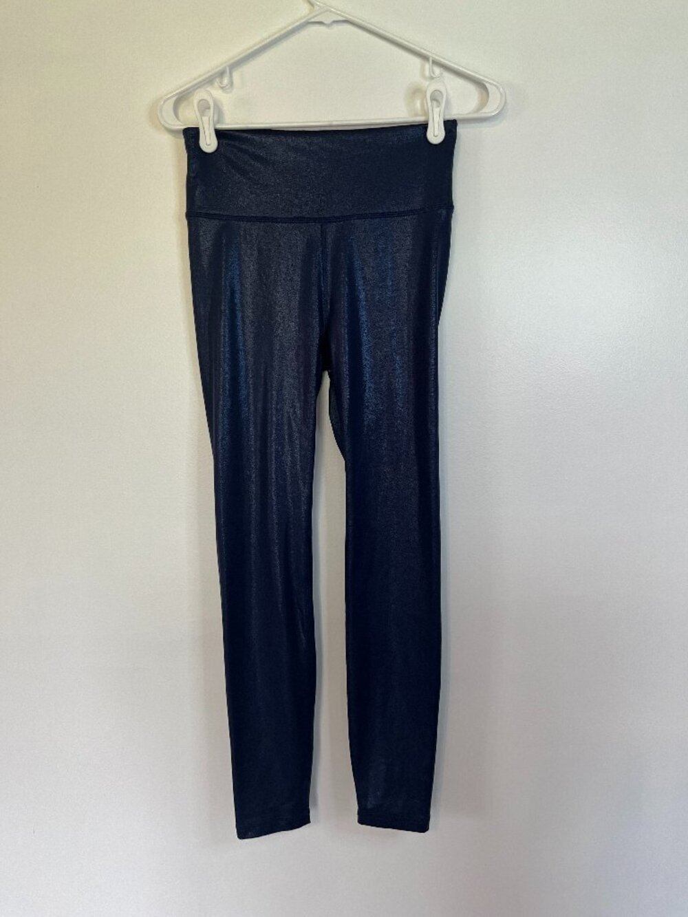 American Eagle Navy Blue Shimmer Mid-Rise Leggings